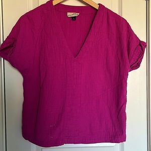 Magenta cotton blouse